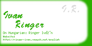 ivan ringer business card